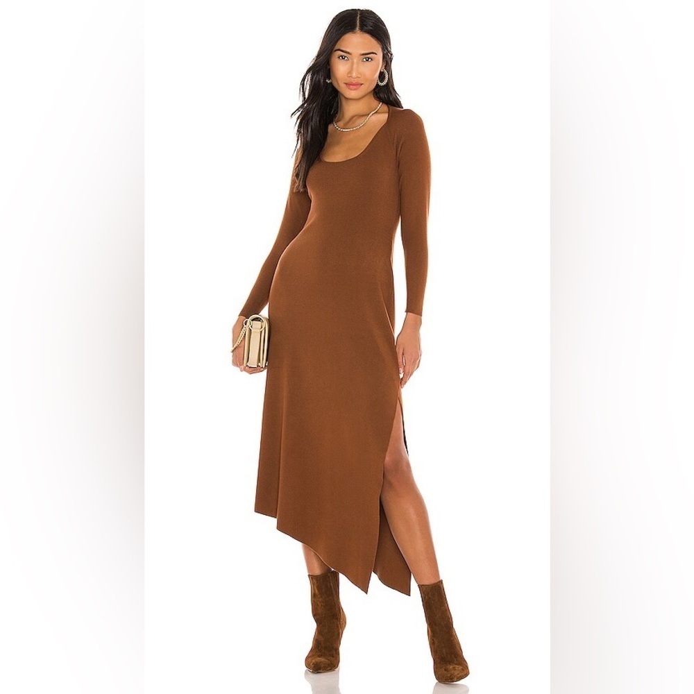 A.L.C. Harvey Rib-Knit Maxi Asymmetrical Hem Dress XS